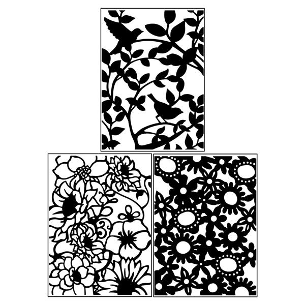 Carabelle Studio Embossing Folder Trio - Floral - 077980
