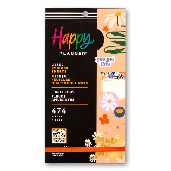 The Happy Planner Classic 30 Sheet Sicker Value Pack - Fun Fleurs - 079187