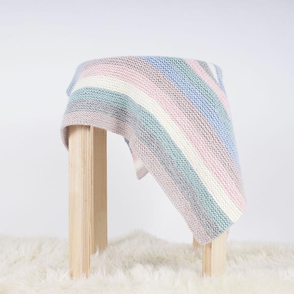 Wool Couture Stripy Baby Blanket Knitting Kit - 084599