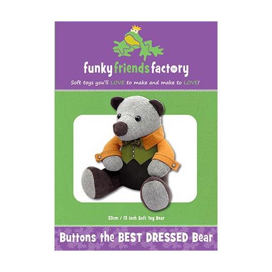 Oh Sew Sweet Shop Funky Friends Factory Buttons The Best Dressed  - 085060