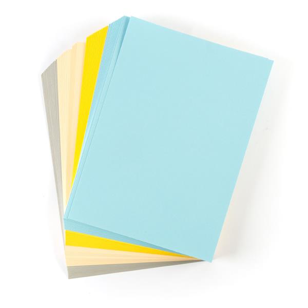 Oakwood A4 Plain Card 270gsm - 60 Sheets Mixed Colours - 086058