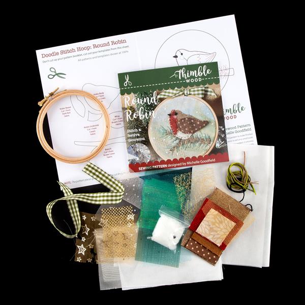 Thimblewood Round Robin Embroidery Hoop Decoration Kit - 086696