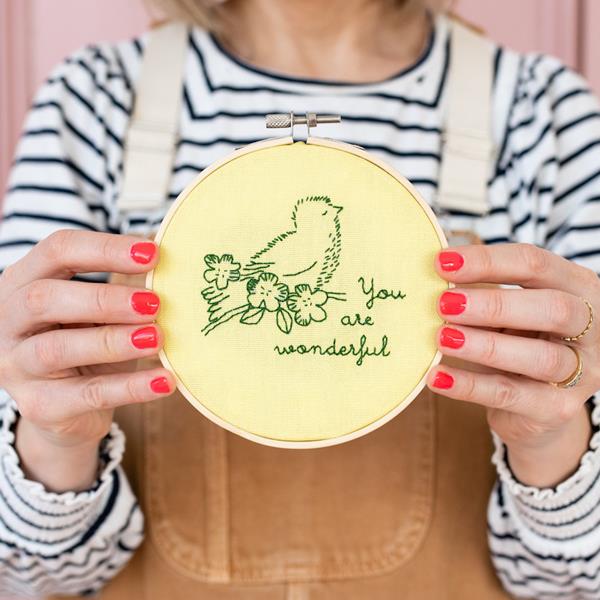 Cotton Clara You Are Wonderful Embroidery Hoop Kit - 087332