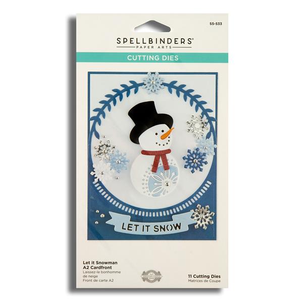 Spellbinders Christmas Flourish - Let it Snowman A2 Cardfront - 1 - 089625