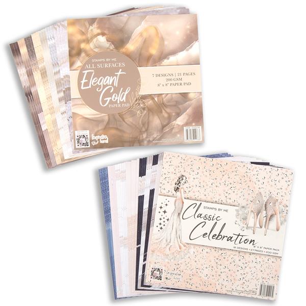 Stamps By Me All Occasions 8x8" Paper Pads - Elegant Gold & Class - 096227