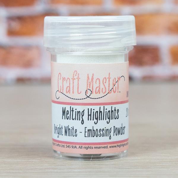 Craft Master Melted Highlights Embossing Powder - Bright White -  - 100427