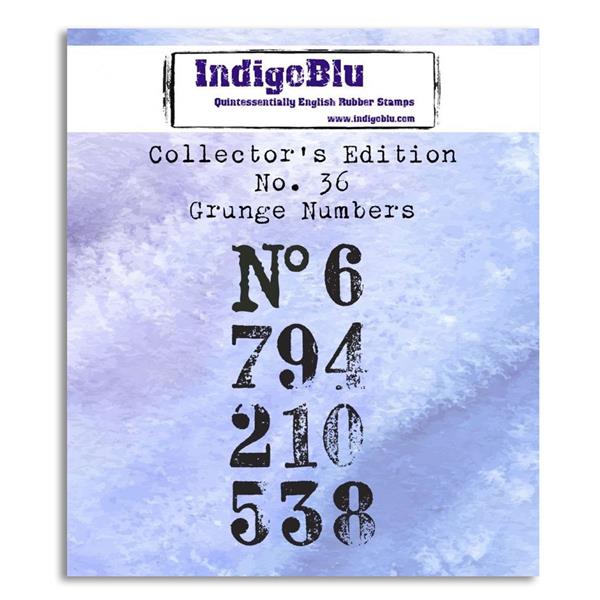 IndigoBlu Collectors Edition Stamp No. 36 - Grunge Numbers - 101238