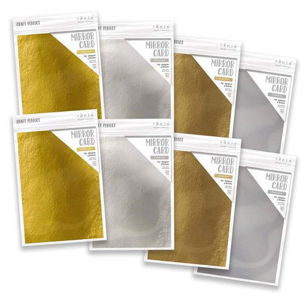 Tonic Studios Craft Perfect A4 Mirror Card Collection - Gold & Si - 104018