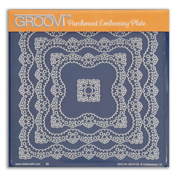 Groovi Nested Lace Frames A5 Square Plate - Choose 1 - 106271