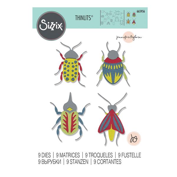 Sizzix Thinlits Patterned Bugs Die Set By Jennifer Ogborn - 9 Die - 108437