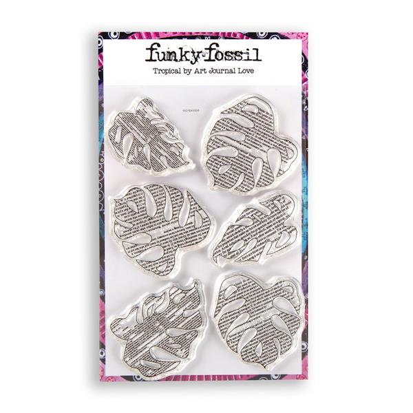 Funky Fossil A6 Tropical Leaves Stamp Set - 6 Stamps - 112633