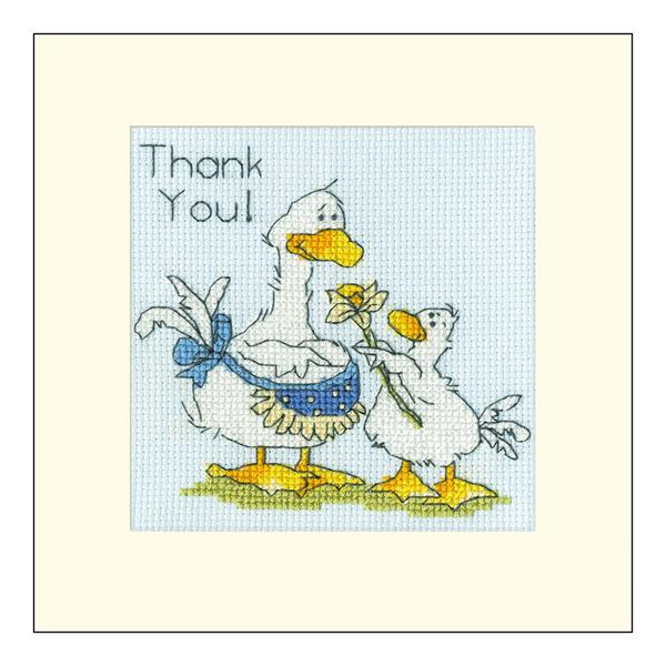 Bothy Threads Thank You! Counted Cross Stitch Greetings Card Kit  - 117953