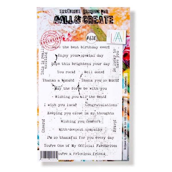 AALL & Create A6 Stamp - Basic Sentiments - 118400