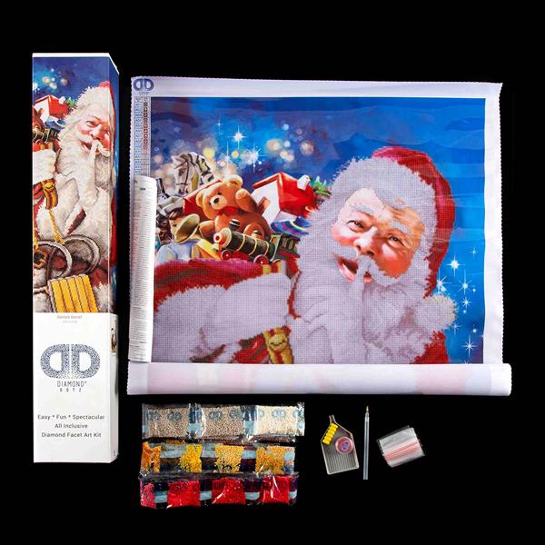 Diy Christmas Santa Claus Pattern Diamond Painting Notebook Kits Decoration  Handicrafts