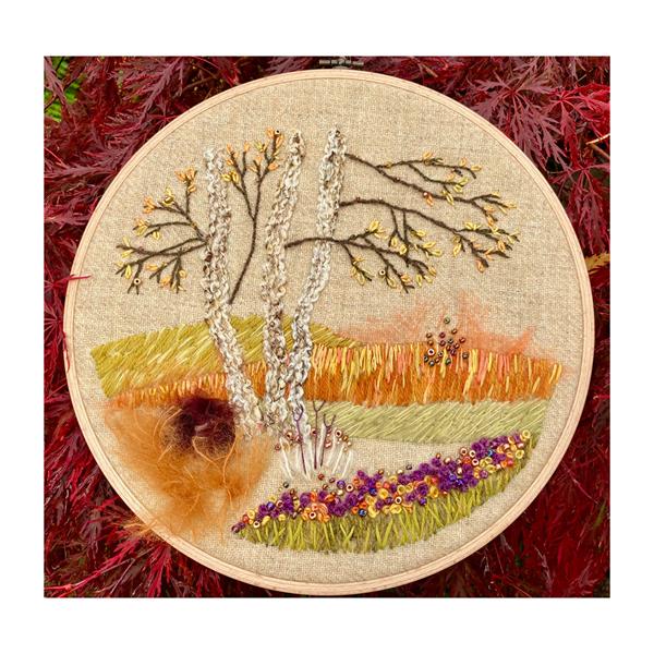 Rowandean Embroidery Autumn Silver Birch Kit - 123909