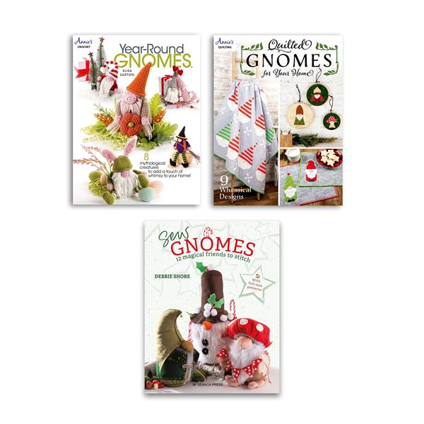 Quilted, Knitted & Sewn Gnomes 3 Piece Book Bundle - 124341