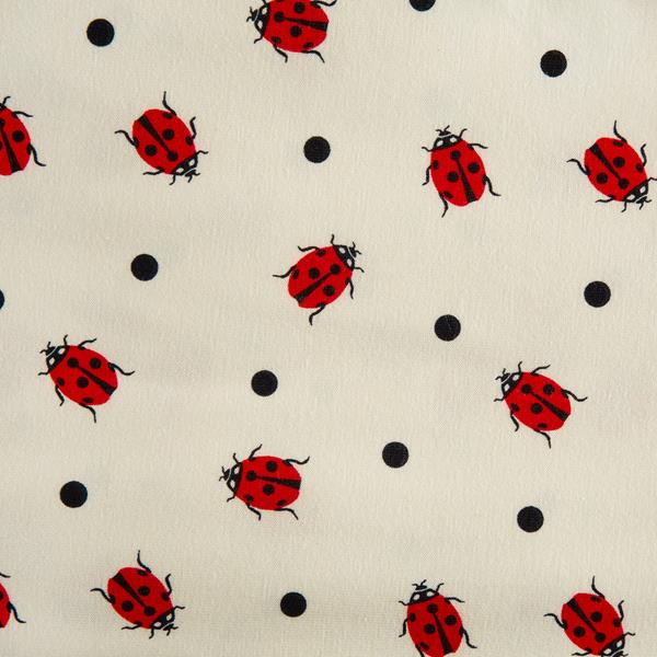 The Craft Cotton Co Cotton Jersey Ladybird 2m Fabric Piece - 126316