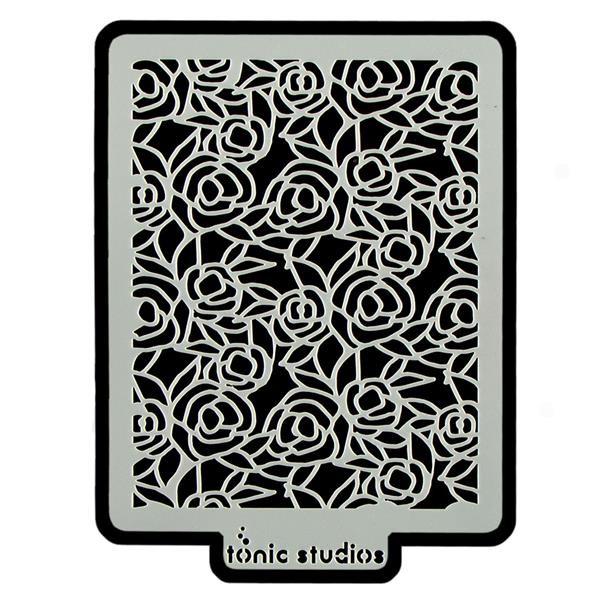 Tonic Studios Rose Garden Background Stencil - 127211