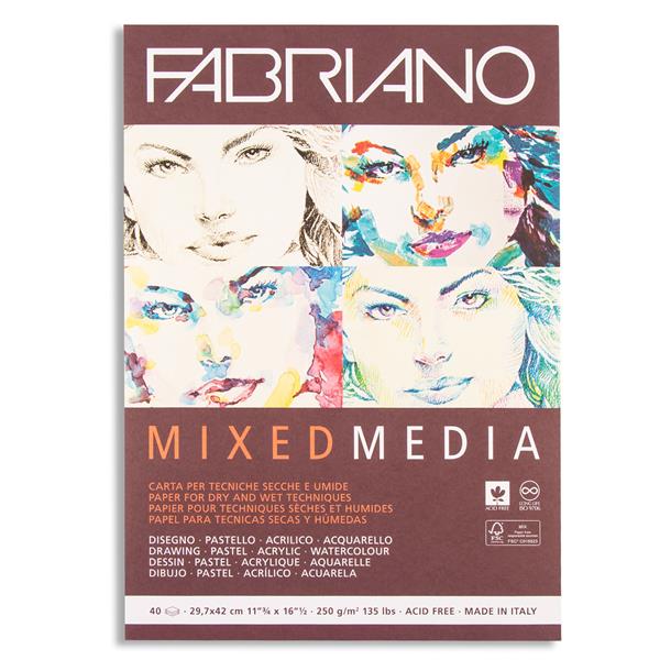 Fabriano A3 Mixed Media Pad - 250gsm - 40 Sheets - 127623