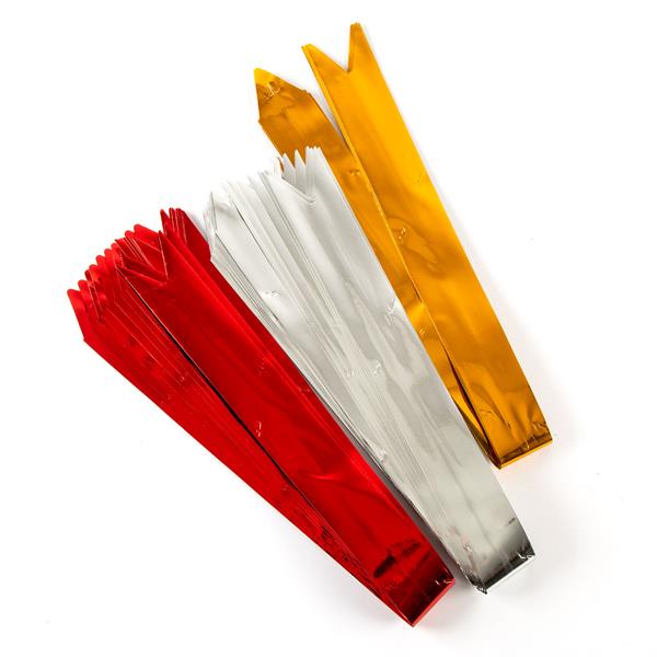 Dawn Bibby Pull Ribbons -10 x Red, 10 x Gold & 10 x Silver - 128139