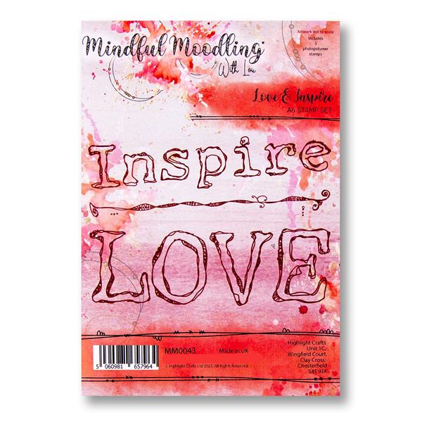 Mindful Moodling A6 Stamp Set - Love & Inspire - 3 Stamps - 129528