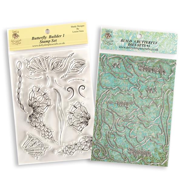 Shady Designs Build A Butterfly Stamp Set #1 with Matching Outlin - 136158