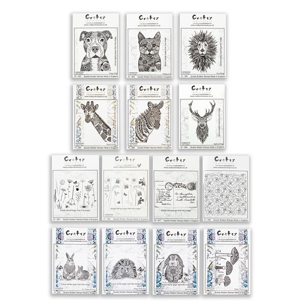 Crafty Individuals Cling Mounted Rubber Stamp Bundle - Happy Crea - 138133