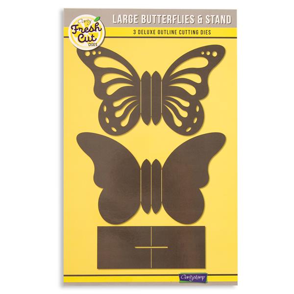 Clarity Crafts Fresh Cut 3D Large Butterfly & Stand Die Set - 3 D - 147358