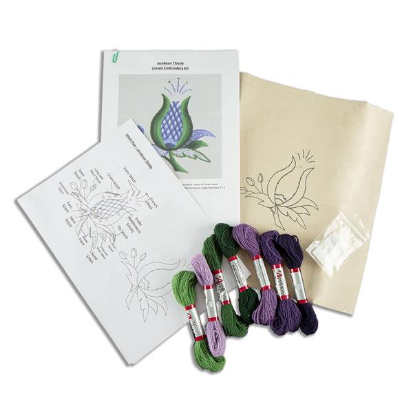 Quilt Dragon Kits Jacobean Thistle Crewel Embroidery Kit - 147788