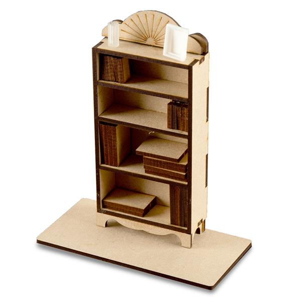 CoolKatzCraft Complete Large Bookcase with Feet Miniatures MDF Ki - 150080