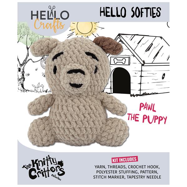 Knitty Critters Hello Softie Pawl The Puppy - 150604