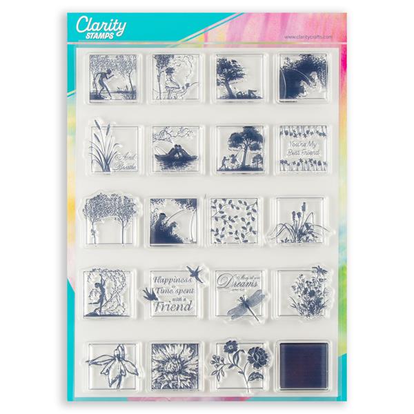 Clarity Crafts Dippy Toe Lady & Company Sampler A4 Stamp Set - 151239
