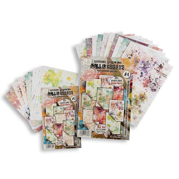 AALL & Create 2 x Paper Packs - Spectrum Splash & Colourburst Mel - 151463