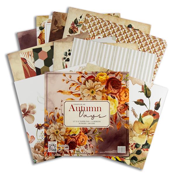 Stamps By Me Autumn Days 12x12" Paper Pad - 12 Designs - 36 Pages - 152139