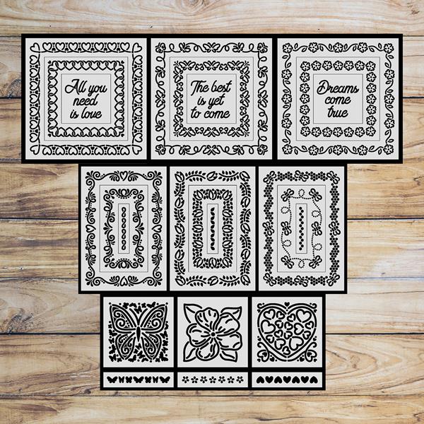 Craft Master Enticing Charms Stencil Collection with Free Stencil - 152212