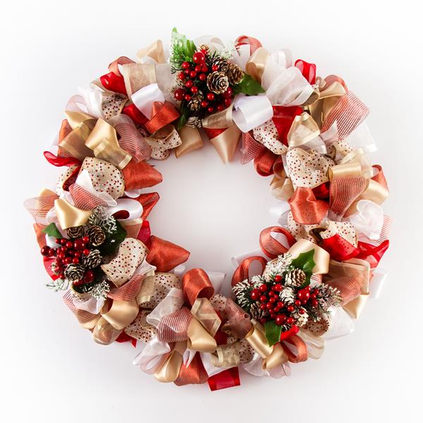 Dawn Bibby Beige Beauty Bow Wreath Kit - 152624
