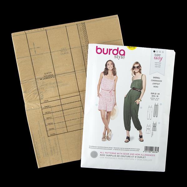 Burda Style Pattern 6318 Misses' Jumpsuit or Playsuit US Size 6-1 - 152833