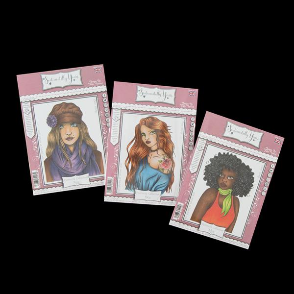 Sentimentally Yours Portraits by Trudie Howard Stamp Trio - 3 x A - 154214