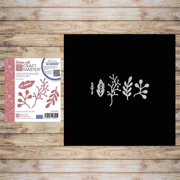 Emboss With Craft Master Fabulous Foliage Stencil Set - 4 Pieces - 157529