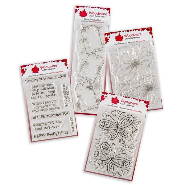 Woodware Mixed Stamp Sets - 4 pack - 11 Stamps - 158411