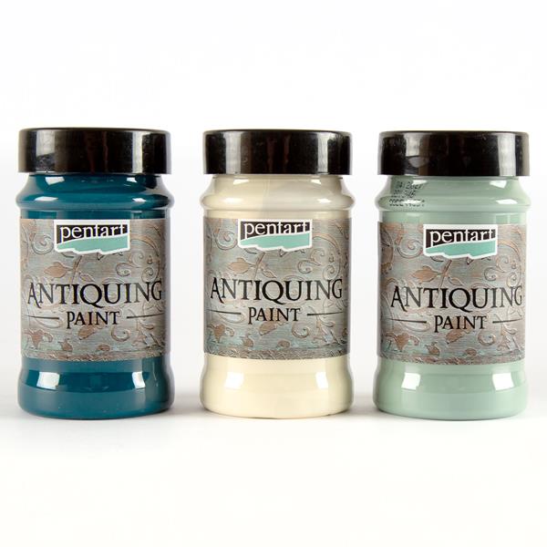 LaBlanche Set of 3 x Antiquing Paints - Olive Green, Night Blue & - 158963