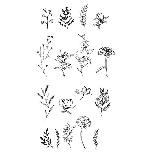 Sizzix Stamp Set - Garden Botanicals by Lisa Jones - 161017