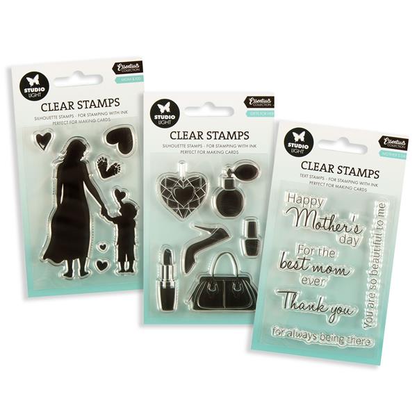 Studio Light Essentials 3 x Stamp Sets - Mom & Kid, Gifts for Her - 164040