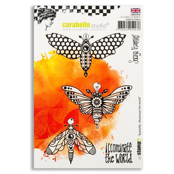 Carabelle Studio Cling Stamp A6 - Butterfly Illuminate The World  - 165014