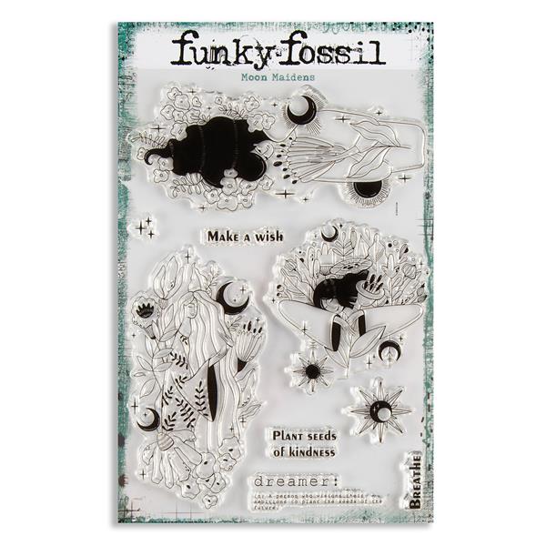 Funky Fossil A5 Moon Maidens Stamp Set - 9 Stamps - 165304