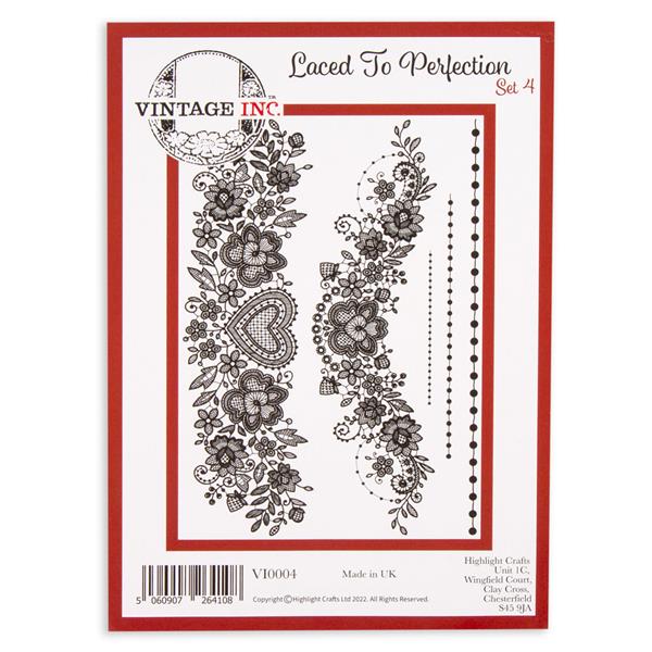 Vintage Inc Laced To Perfection Stamp Set 4 - 167071