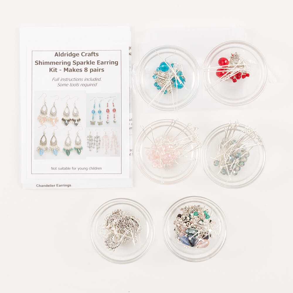 Aldridge Crafts Shimmer &amp; Sparkle Earring Kit - Up to 8 Pairs