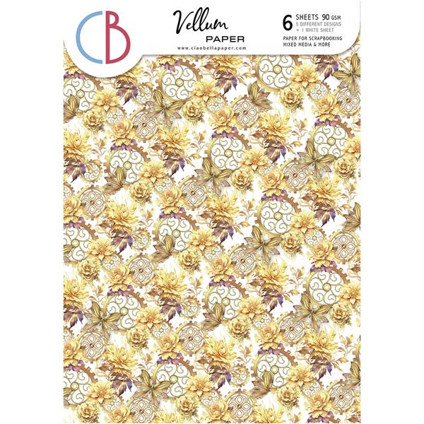 Ciao Bella Ethereal A4 Vellum - 5 Designs & 1 White Sheet - 171395