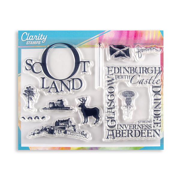 Clarity Crafts Scotland Framer A5 Stamp Set - 11 Stamps & A6 Mask - 171611