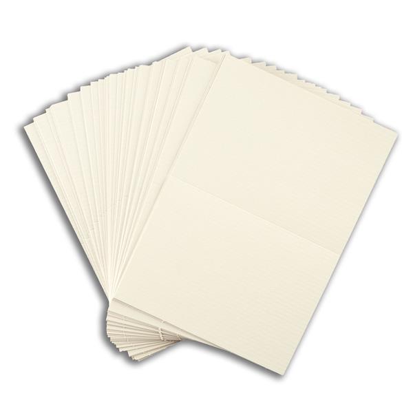 Red Button 40 A6 Light Grey Ribbed Card Blanks - 175743